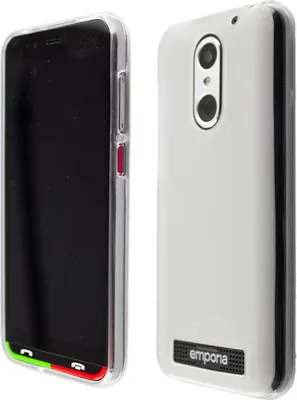 Image de caseroxx Etui de protection TPU compatible avec Emporia Supereasy, étui en caoutchouc pour téléphone portable blanc-transparent