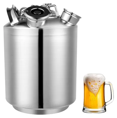 Produktbild von 10L 3-Kopf Bierreinigungsfass, Edelstahl Reinigungsbehälter mit Deckel, Reinigungsbehälter Zapfanlage für Bierzapfanlage, Kann zum Reinigen von Biertanks verwendet Werden