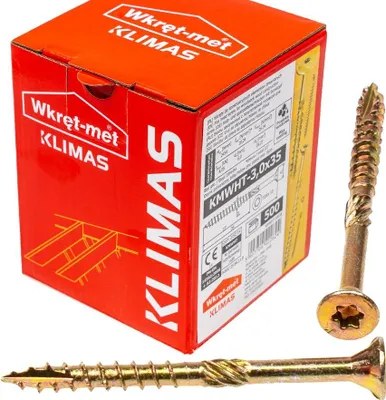 Produktbild von Holzbauschrauben KMWHT 3x35 mm Senkkopf Torx Zimmererschrauben 500 Stück
