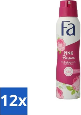 Produktbild von FA - Pink Passion - Deodorantspray - Rosa Rose - 150 ml - Vorteilspack - 12 Stücke