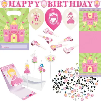 Produktbild von Partyset Prinzessin Deko Kindergeburtstag Party Dekoration