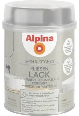 Produktbild von Alpina Bad & Küche Fliesenlack seidenmatt - für Wand- und Bodenfliesen - Treibholz 750 ml