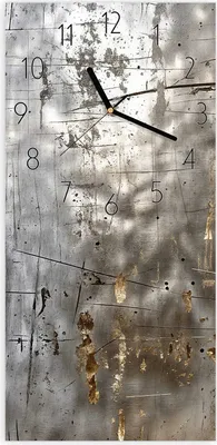 Produktbild von Wanduhr aus Glas mit Motiv Abstrakte Struktur- 30 x 60 cm - inkl. Aufhängesystem