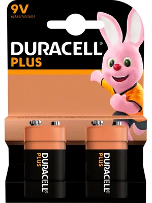 Immagine prodotto di Duracell Plus Nuovo 9V B2 (MN1604/6LR61)