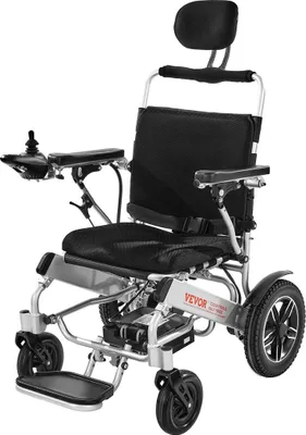 Image de Fauteuil roulant électrique 136 kg, dossier réglable, pliable, léger, 21 km
