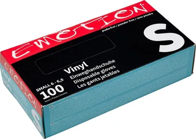 Produktbild von Efalock Emotion Vinyl-Einweghandschuhe puderfrei schwarz S