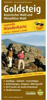 Immagine prodotto di Wanderkarte Goldsteig, Bayerischer Wald und Oberpfälzer Wald 1 : 50 000