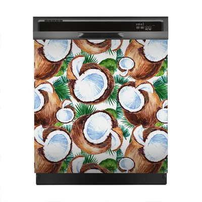 Produktbild von Aufkleber sticker 60x60 cm Dekorative folie Spülmaschine - Exotische Frucht Kokosnuss
