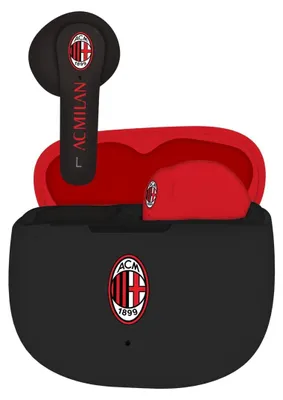 Imagen del producto de Auriculares inalámbricos intraaurales con estuche de carga, rojo y negro. Carga inalámbrica