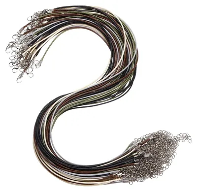 50 gewachste Halsketten, 50 cm, 1,5 mm, 5 Farben, DIY-Schmuck