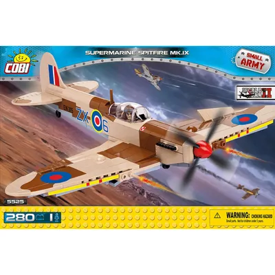 Obrázok produktu pre COBI Small Army Supermarine Spitfire Mk. IX, vojenské, vojaci, lietadlo, hračka, stavebné kocky, 280 dielov, 5525