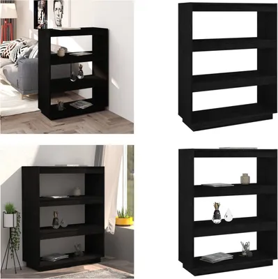 Imagen del producto de vidaXL Estantería/Separador de ambientes de 80x35x103 cm, madera maciza de pino - Estantería - Estanterías - Estantería de madera - Separador de ambientes