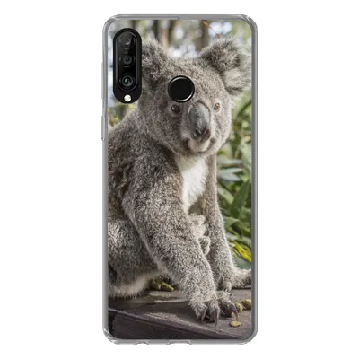 Produktbild von MuchoWow® Handyhülle Schutzhülle Hülle für Huawei P30 Lite Koala - Holz - Pflanzen - Kinder - Jungen - Mädchen Silikon Softcase Handy Hülle - Handyhülle