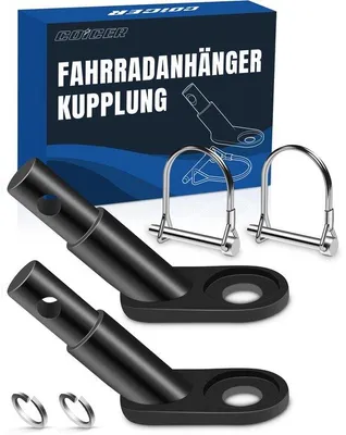 Produktbild von Fahrrad Anhänger Kupplung Fahrrad Zughaken Kupplung Anhänger Adapter Hund Anhänger für Fahrrad mit Sicherheitsstift Fahrrad Anhänger Kupplung Hund Fahrrad Anhänger