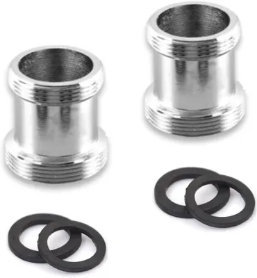 Produktbild von Messing Kraanadapter Verlängerung, 2 Stück, 18 mm männlich auf 22 mm Außengewinde, für Wasserhahn