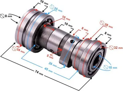 Obrázok produktu pre Vačkový hriadeľ pre 130cc 4t moped
