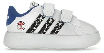 Immagine prodotto di adidas Grand Court Marvel Spider-Man, colore bianco cloud, nero e blu royal (versione per bambini), taglia EU 26