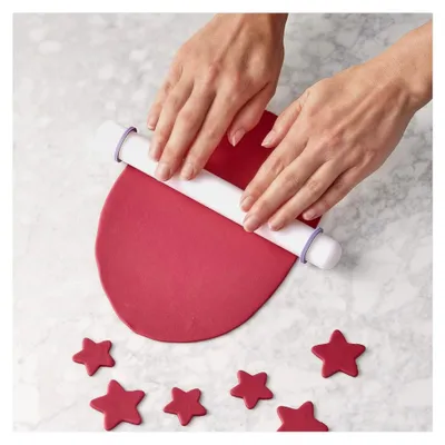 Produktbild von Rollstab mit perfekter Höhe, 22,5 cm, Kunststoff, weiß