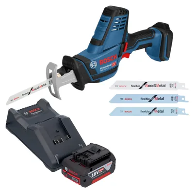 Zdjęcie produktu dla Akumulatorowa pilarka szablasta Bosch GSA 18V-LI C Professional 18 V + 1x akumulator 4,0 Ah + ładowarka