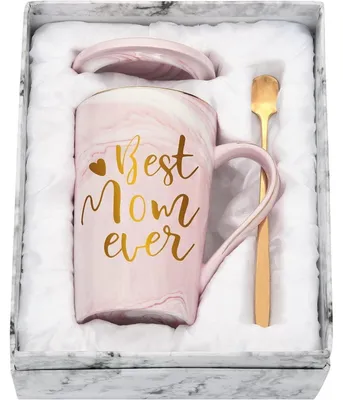 Image de Livole Best Mom Ever Tasse à café 14oz Boîte cadeau Maman Fête des mères Cadeaux de Noël