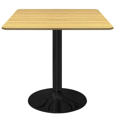 Obrázok produktu pre Štvorcový jedálenský stôl „TORI“ 70 x 70 cm | Loftový dizajn – tmavý dub a čierna | Malý kuchynský stôl v industriálnom štýle | Stabilný a moderný