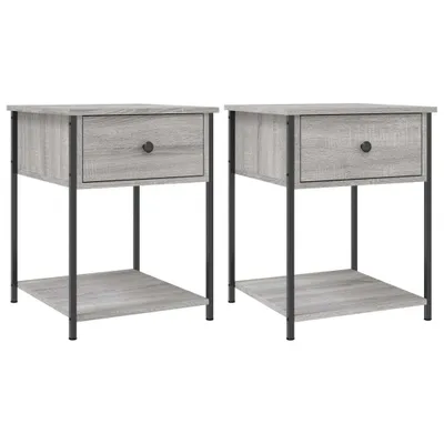 Produktbild von Nachttische 2 Stk. Grau Sonoma 44x45x58 cm Holzwerkstoff