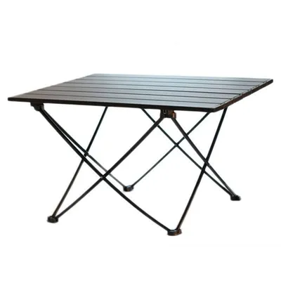 Imagen del producto de Mesa plegable de aluminio, práctica y portátil, ideal para actividades al aire libre, con dimensiones de 56x41x41 cm, color