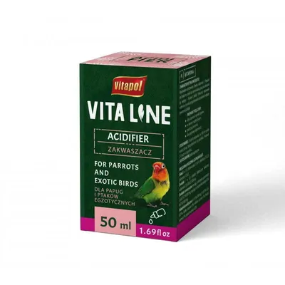 Zdjęcie produktu dla Vitapol VITALINE - Zakwaszacz dla Papug i Ptaków Egzotycznych 50 ml