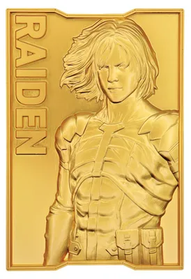 Zdjęcie produktu dla Metal Gear Solid 2 – figurka Raidena z serii Metallbarren, pokryta 24-karatowym złotem, edycja limitowana
