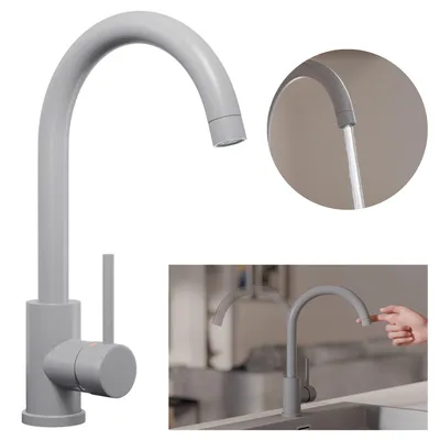 Produktbild von PRIMAGRAN Küchenarmatur 5010, 360° drehbar, Hochdruckarmatur, Edelstahl Grau