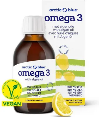 Immagine prodotto di Arctic Blue Vegane Omega-3-Algen 150 ml (250 mg di DHA, 125 mg di EPA, ALA
