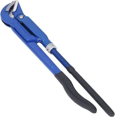 Obrázek produktu pro Kleště na trubky z uhlíkové oceli, ohnuté pod úhlem 45°, 1,5 palce, švédský klíč na trubky pro instalatérské práce