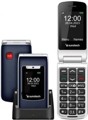Zdjęcie produktu dla Sunstech CELT23BL, Clamshell, Dual SIM, 6,1 cm (2.4"), 0,3 MP, 1100 mAh, Niebieski