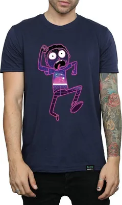 Image de Rick And Morty - "Multiverse Run" T-shirt pour homme BI1675 (L) (Noir)