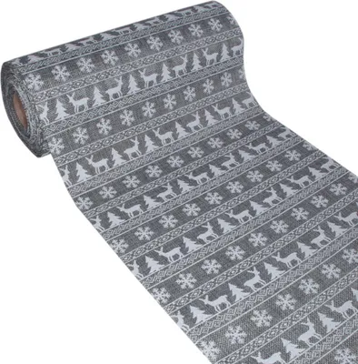 Produktbild von Shabby Chic Tischläufer "Winterwald" grau-weiß - 280mm - 5m - 74-280-5-90