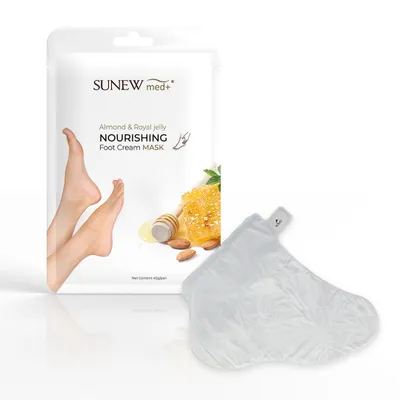 Zdjęcie produktu dla SunewMed+ Nawilżająca maska do stóp w formie skarpetek Migdał i Mleczko Pszczele