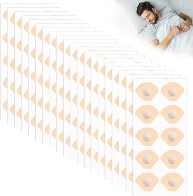 Obrázek produktu pro Magnetické náplasti na nos, 400 kusů, proti chrápání, pro lepší spánek, šetrné k pokožce