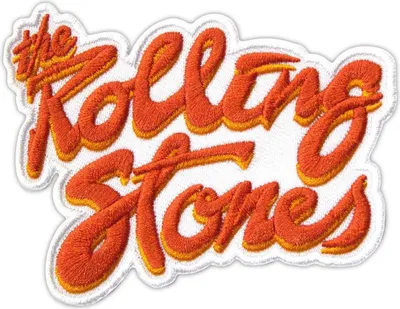Produktbild von The Rolling Stones - Logo - Aufnäher zum Aufbügeln, gewebter Stoff RO12852 (Einheitsgröße) (Orange/Weiß)