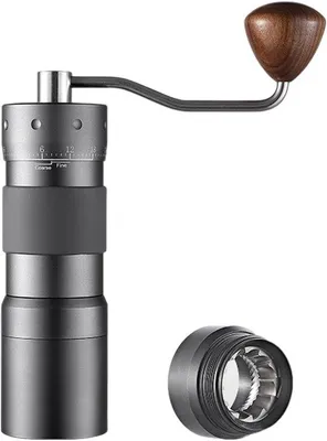 Immagine prodotto di Macinacaffè manuale in acciaio inossidabile, macinacaffè manuale con regolazione per espresso, macinacaffè manuale silenzioso