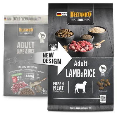 Produktbild von Belcando Adult Lamb & Rice, Adult, Riese (≥45 kg), Groß (26-44 kg), Mittelgroß (11-25 kg), Lamm, Reis, 4 kg, Laktosefrei