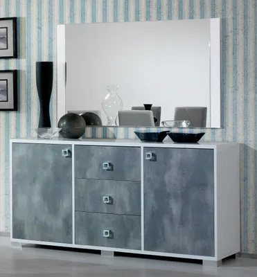 Produktbild von Moderne Kommoden 2tlg. Set Stil Modern Kommode + Spiegel Italienische Möbel