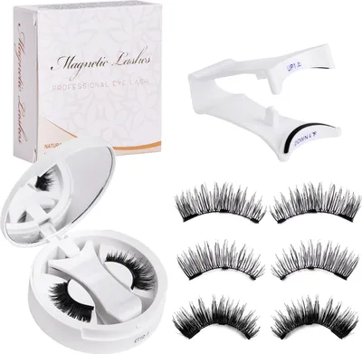 Produktbild von Magnetisches Wimpernset Schwarz 2,5 cm Länge, Wiederverwendbar, Kein Kleber erforderlich