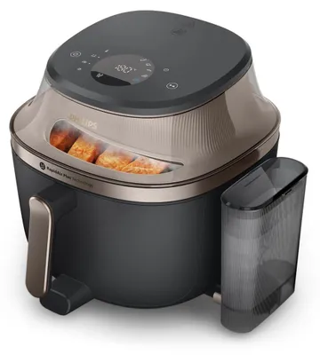 Zdjęcie produktu dla Philips 5000 series Ovi Ultra seria 5000 z funkcją pary i prowadnicą 7,2 l, Frytkownica na gorące powietrze, 7,2 l, Rapid Air, 40 °C, 200 °C, 1440 min
