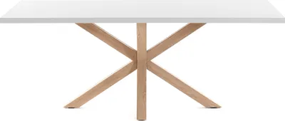Produktbild von Tisch Argo 180 x 100 cm Melamin und Stahlbeinen mit Holzeffekt