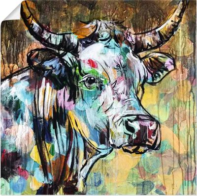 Produktbild von ARTland Poster Luna die Kuh Größe: 30x30 cm