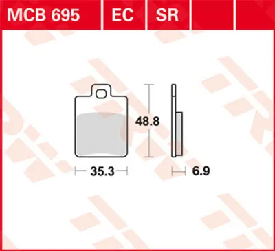 Image de TRW Bremsbelag Trw Organ. Mcb 695