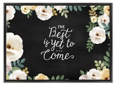Productafbeelding van Ingelijste Canvas Afbeelding met Inspirerend Citaat 50x70 cm