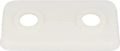 Produktbild von STEDO Doppel-Scharnierrosette Rohrabstand 50 mm, Loch 15 mm - weiß