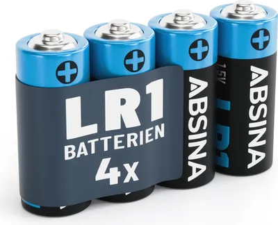 Produktbild von ABSINA 4x Batterie LR1 N Lady für Garagentoröffner, Taschenrechner u.v.m. - 1,5V Alkaline auslaufsicher, lange Haltbarkeit