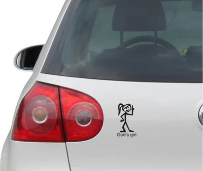 Produktbild von Aufkleber / Autoaufkleber - JDM - Die cut - Christian Gods Girl Decal Auto Fenster Laptop Sticker - schwarz - 86mmx149mm